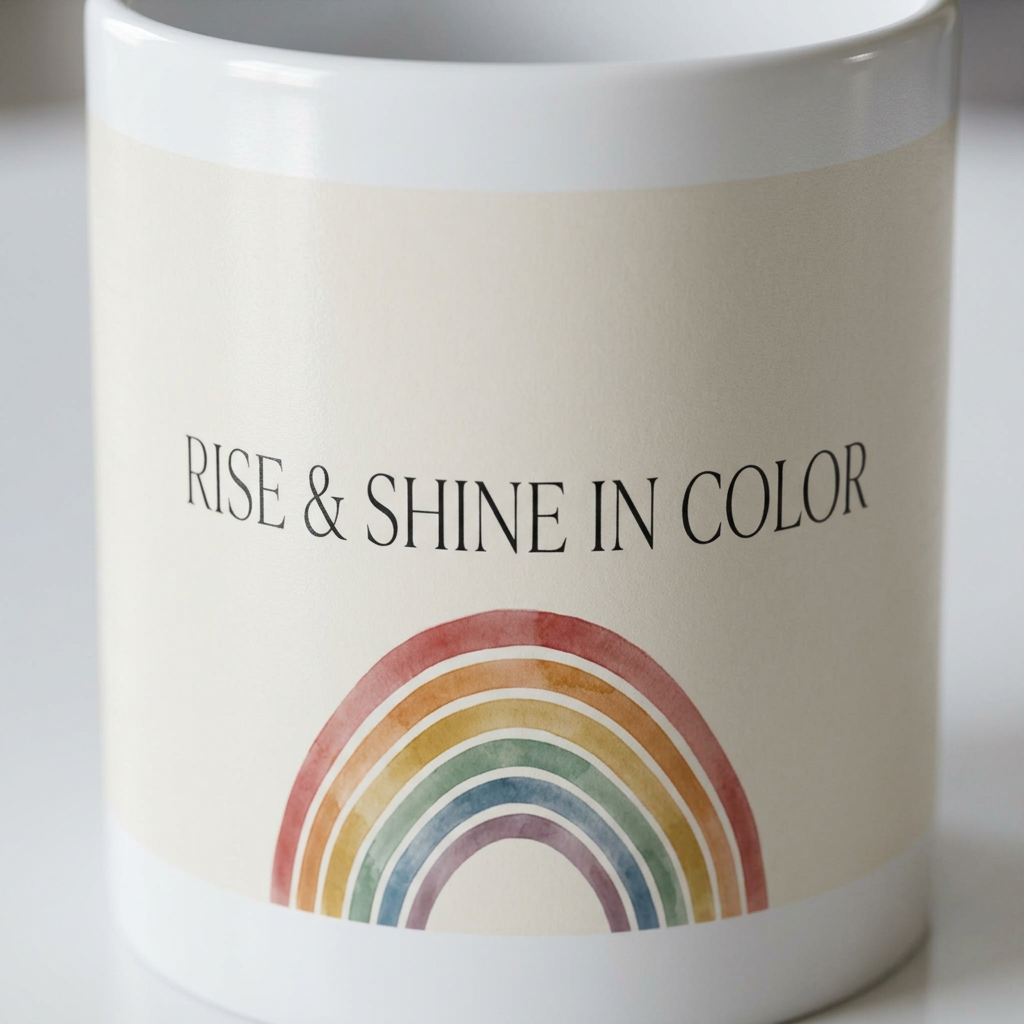 Rise & Shine in Color — Ceramic Mug - detail