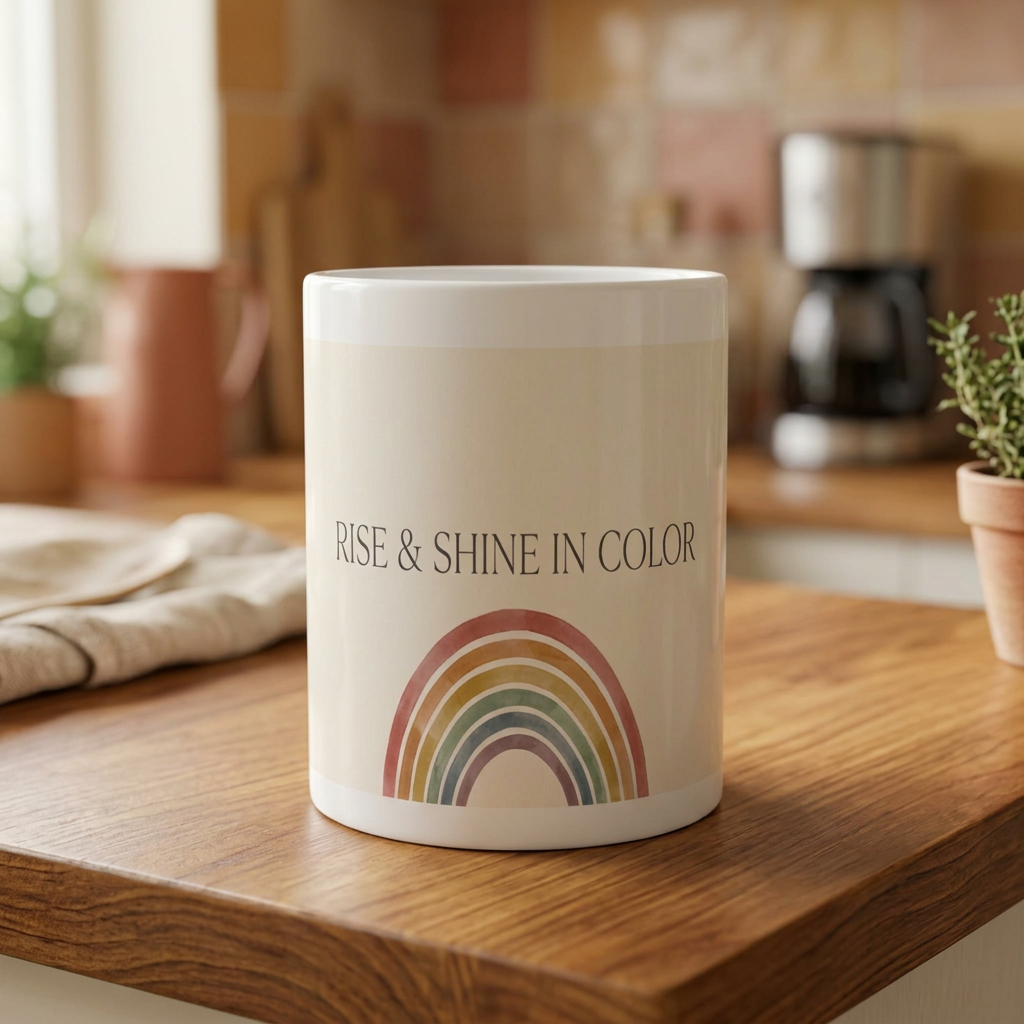 Rise & Shine in Color — Ceramic Mug - styled