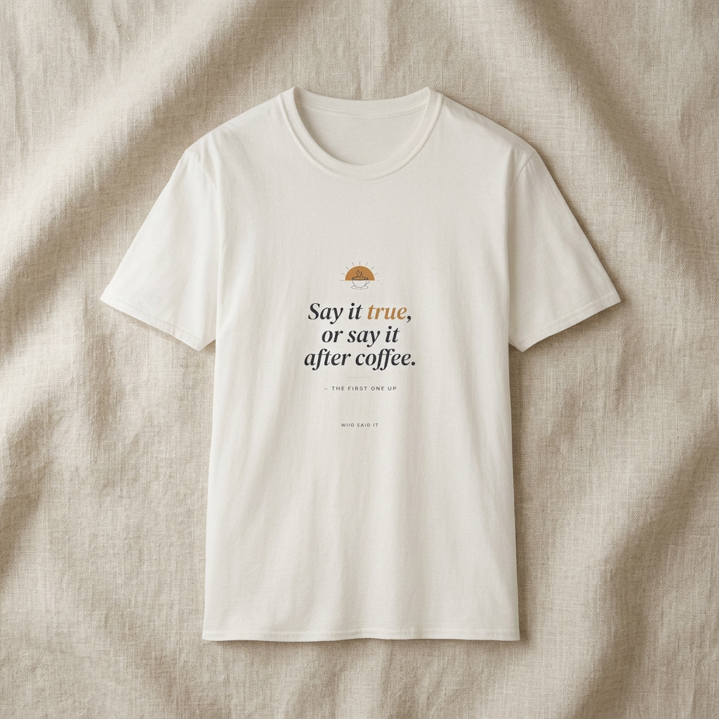 Say It True — The First One Up Tee - styled