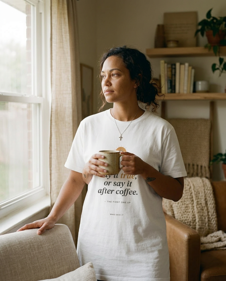 model: Say It True — The First One Up Tee - lifestyle