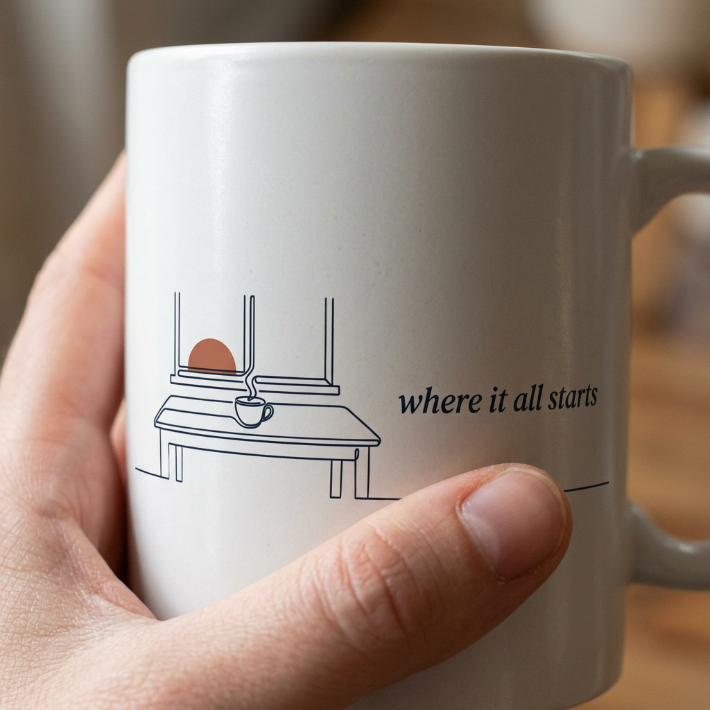 model: The Kitchen Table — The Where Mug - detail