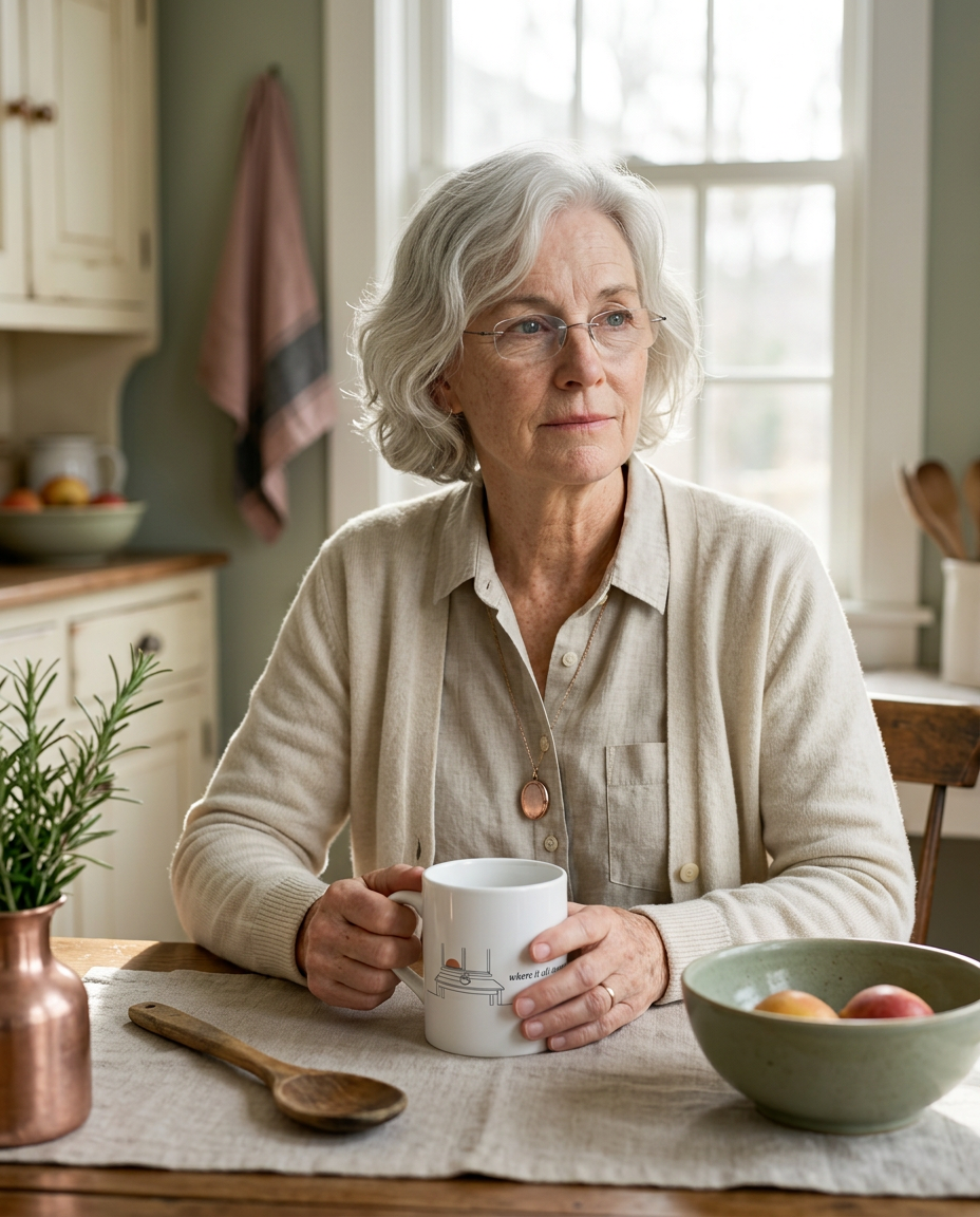 The Kitchen Table — The Where Mug - on a model