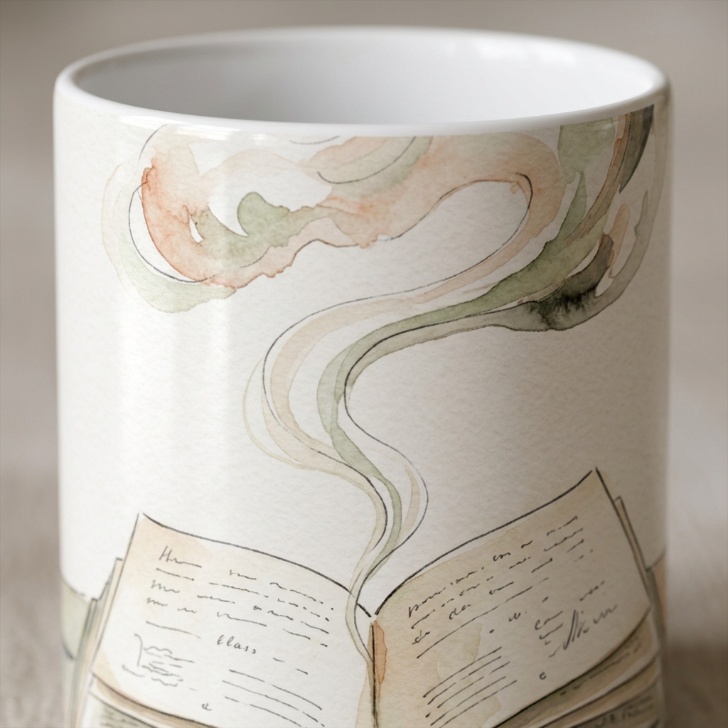 The Morning Archive -- 11oz Ceramic Mug - detail