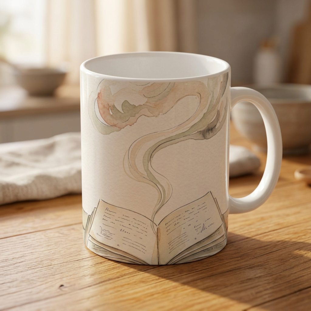 The Morning Archive -- 11oz Ceramic Mug - styled