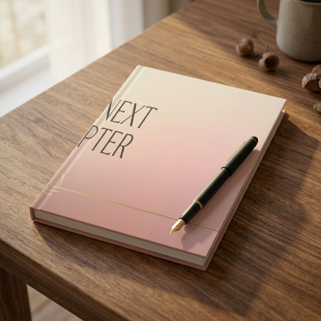 The Next Chapter — Hardcover Journal - styled