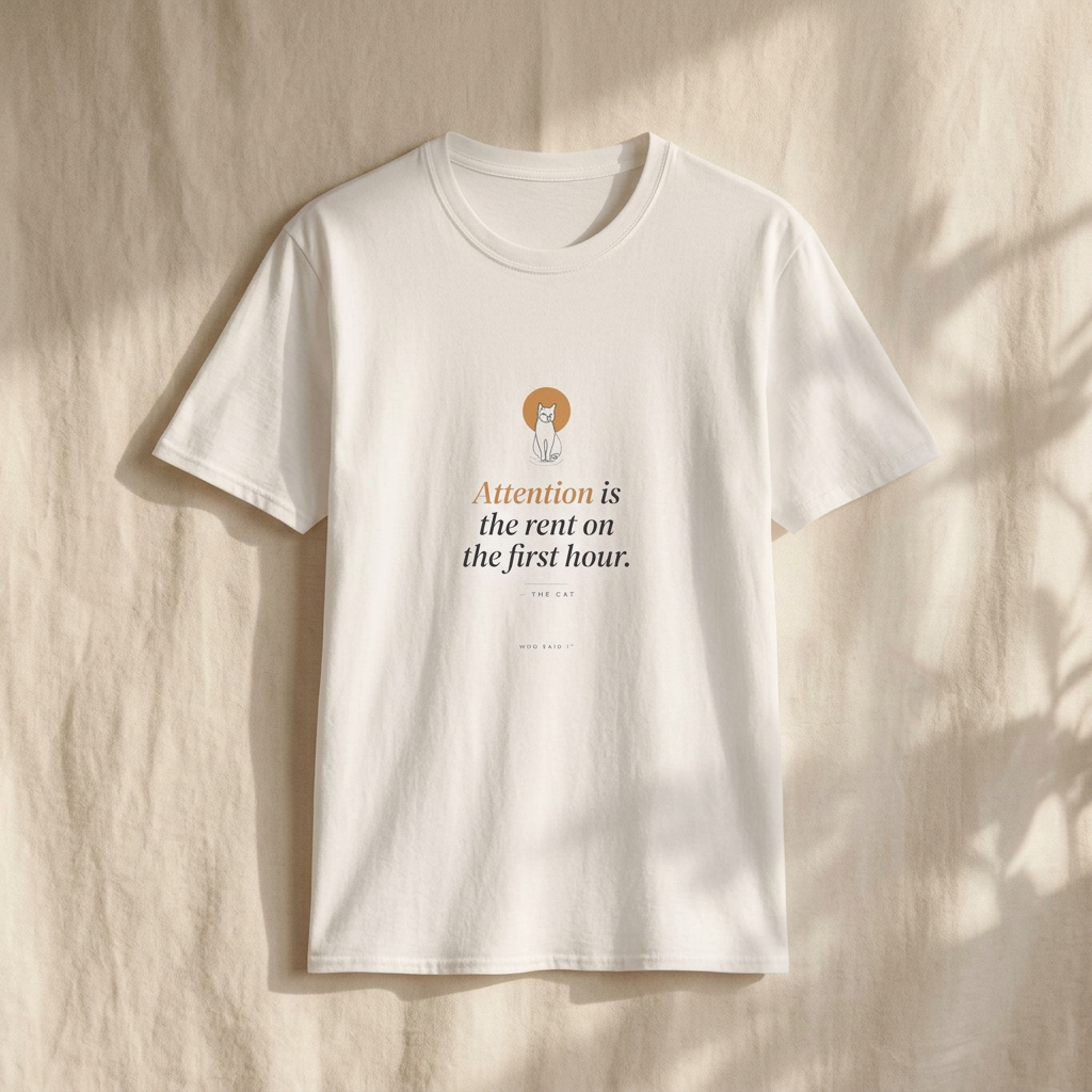 The Rent Is Attention — The Cat Tee - styled