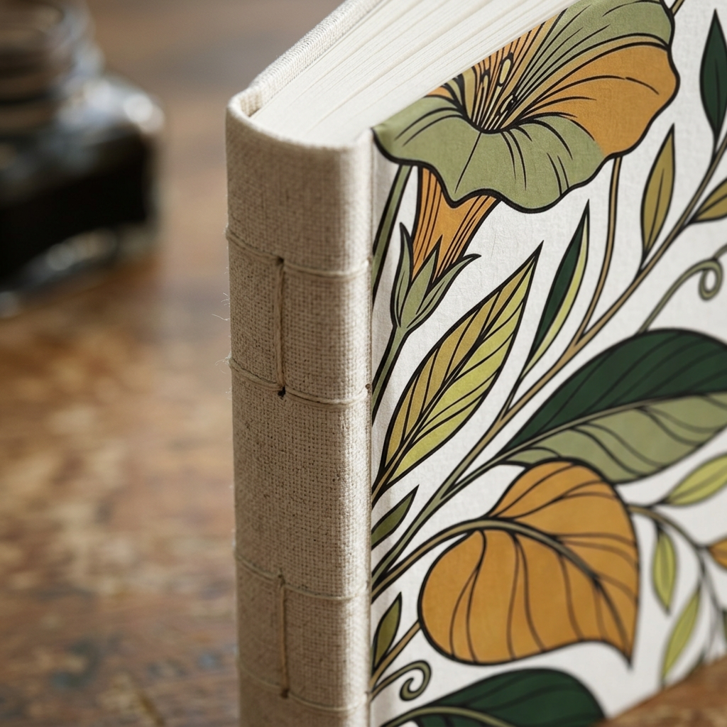 The Ritual Hardcover Journal -- Botanical Morning - detail