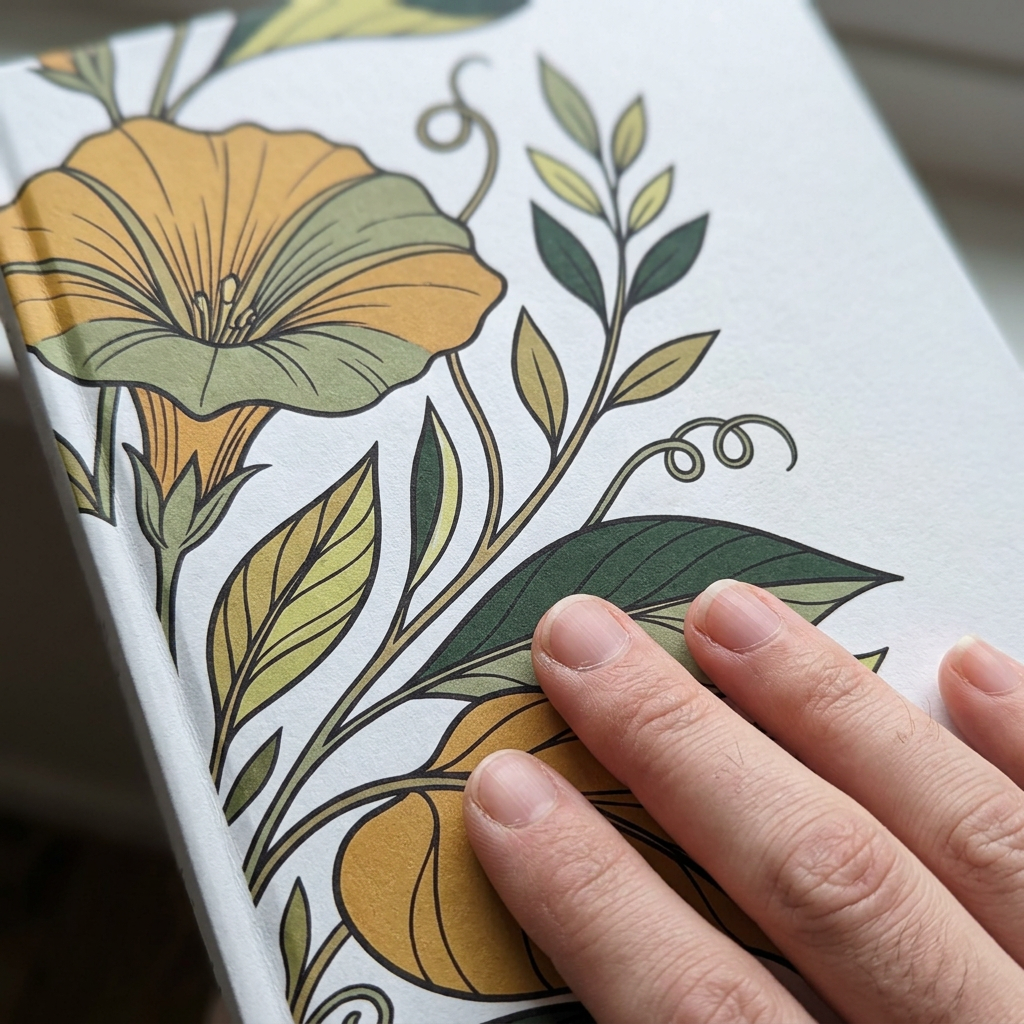 model: The Ritual Hardcover Journal -- Botanical Morning - detail