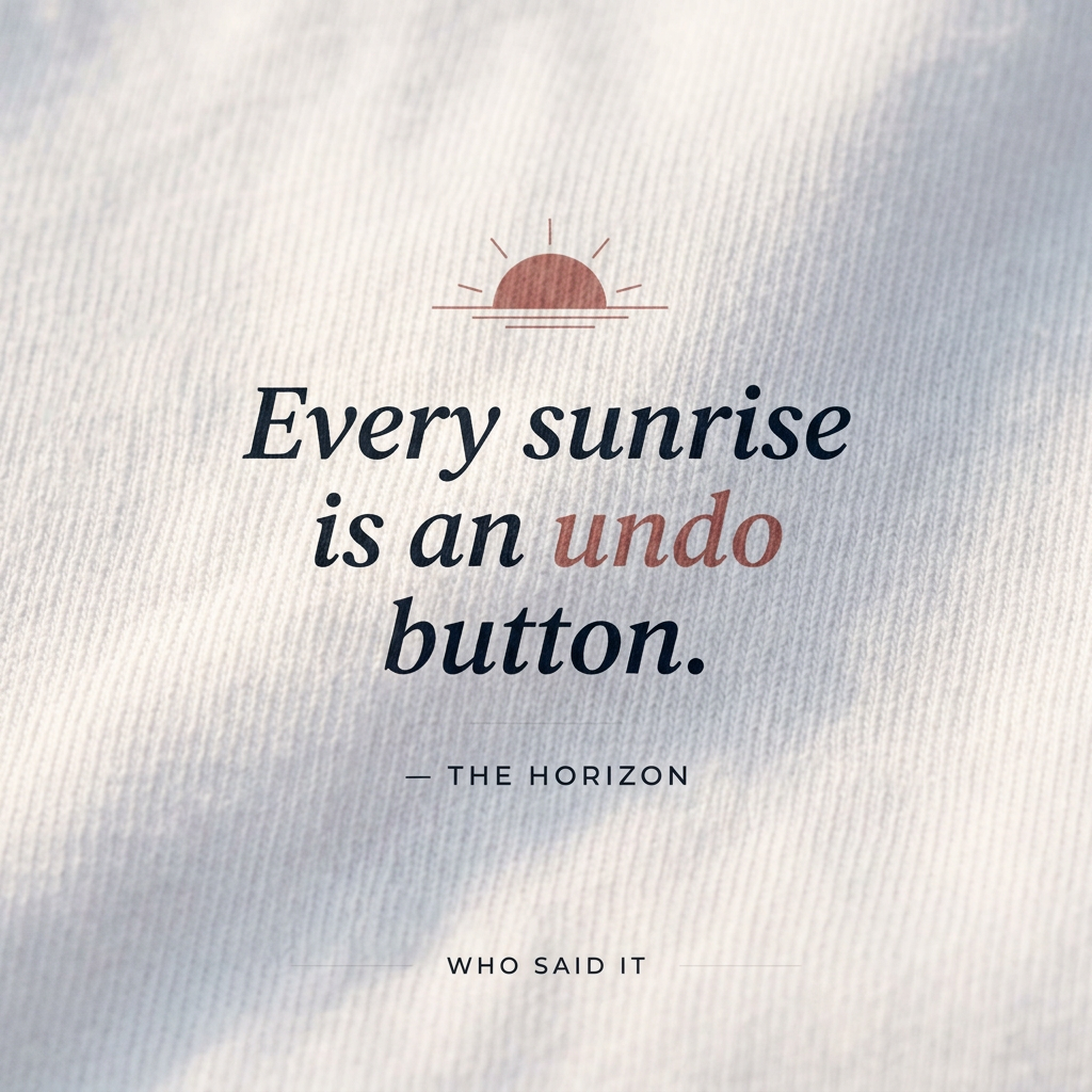 The Undo Button — The Horizon Tee - detail