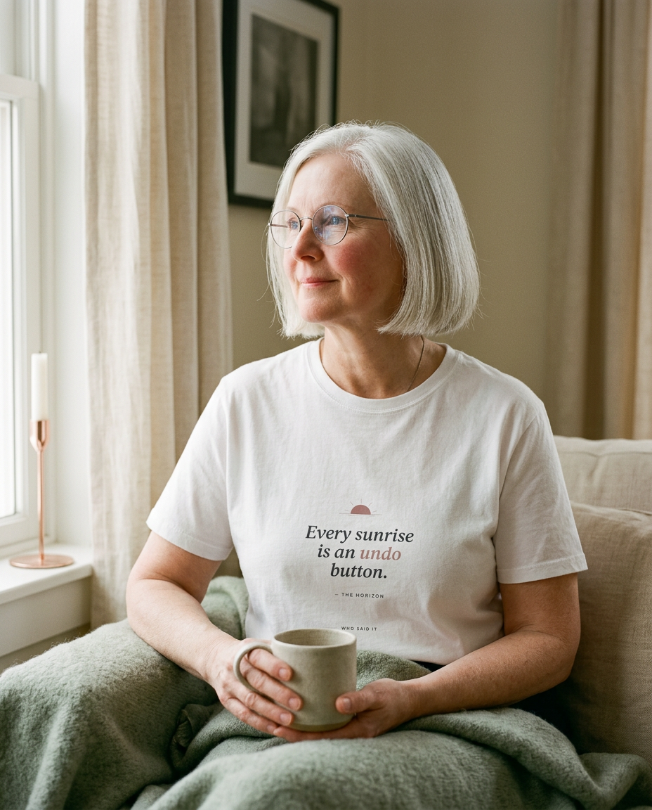 The Undo Button — The Horizon Tee - on a model