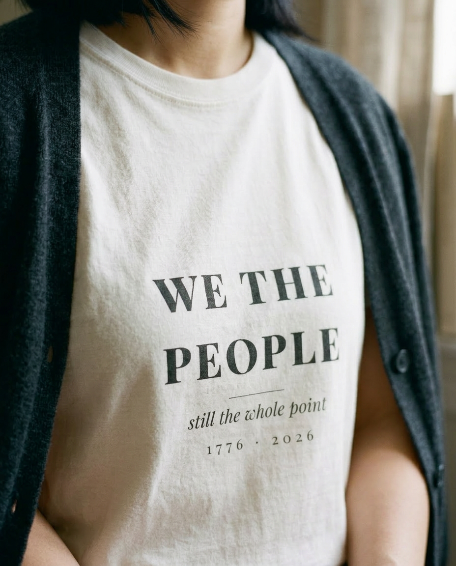 model: We the People Tee - detail