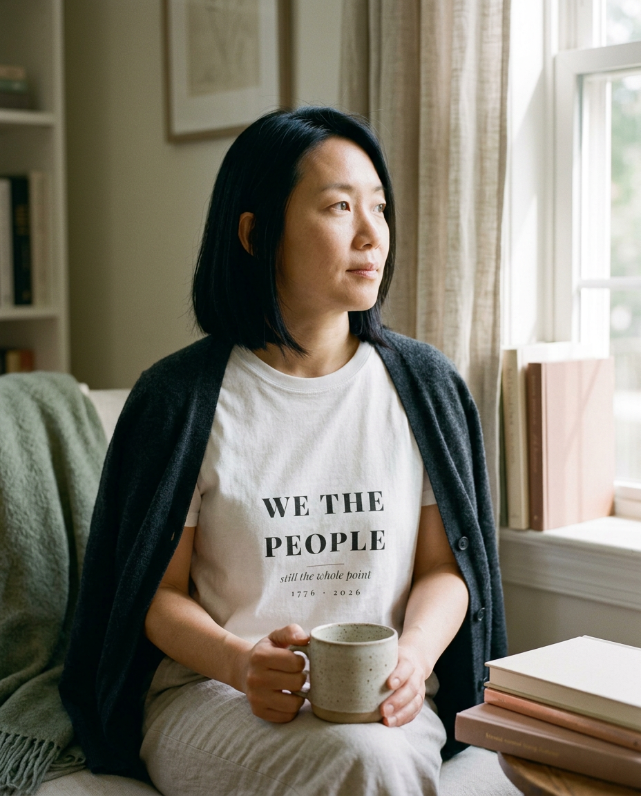 We the People Tee - on a model