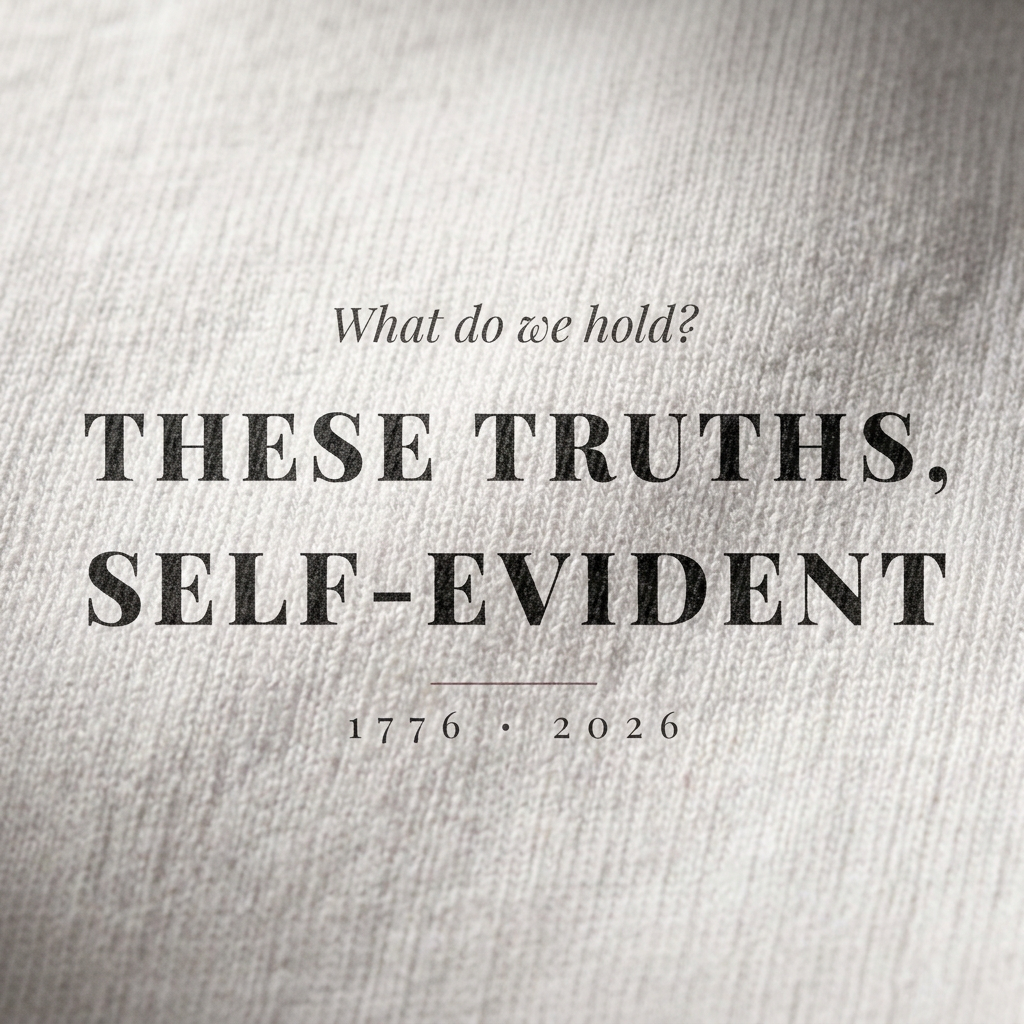 What We Hold Self-Evident Tee - print detail