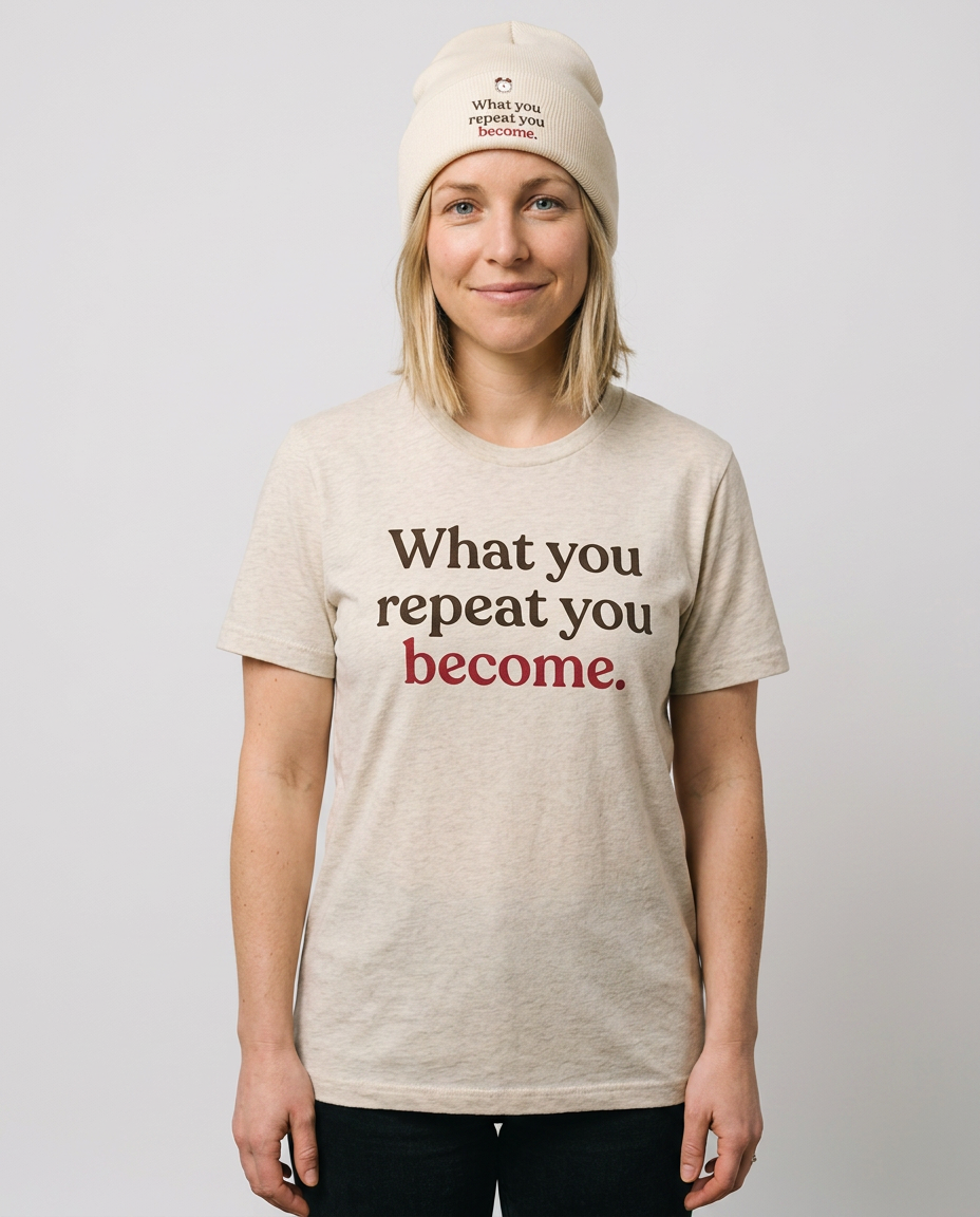 model: What You Repeat — The Alarm Tee - catalog-hero