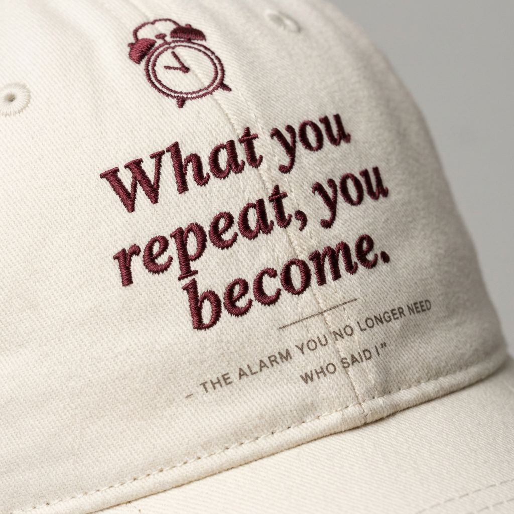 What You Repeat — The Alarm Tee - detail