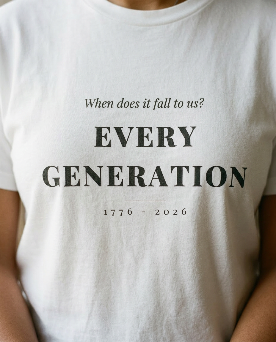 model: When It Falls to Us — Every Generation Tee - detail