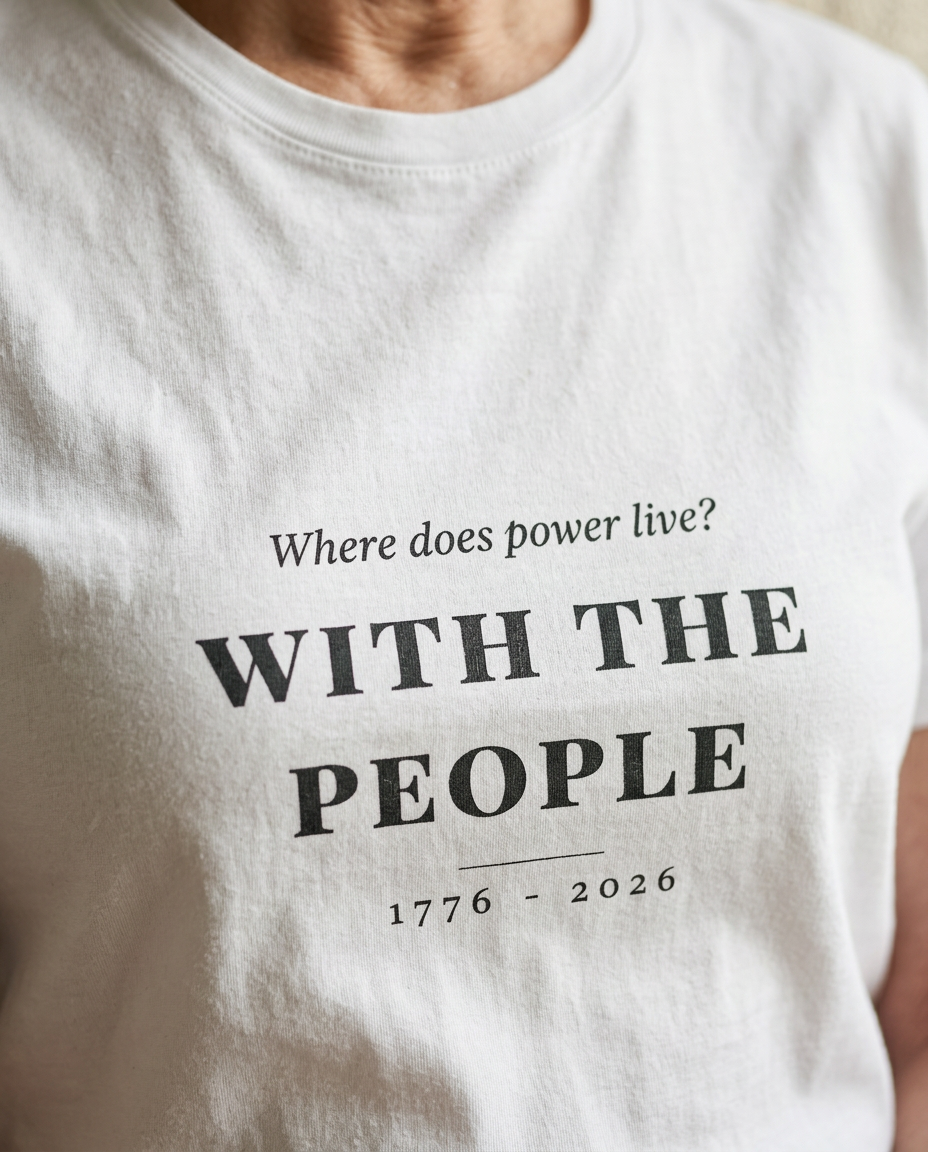 model: Where Power Lives — With the People Tee - detail