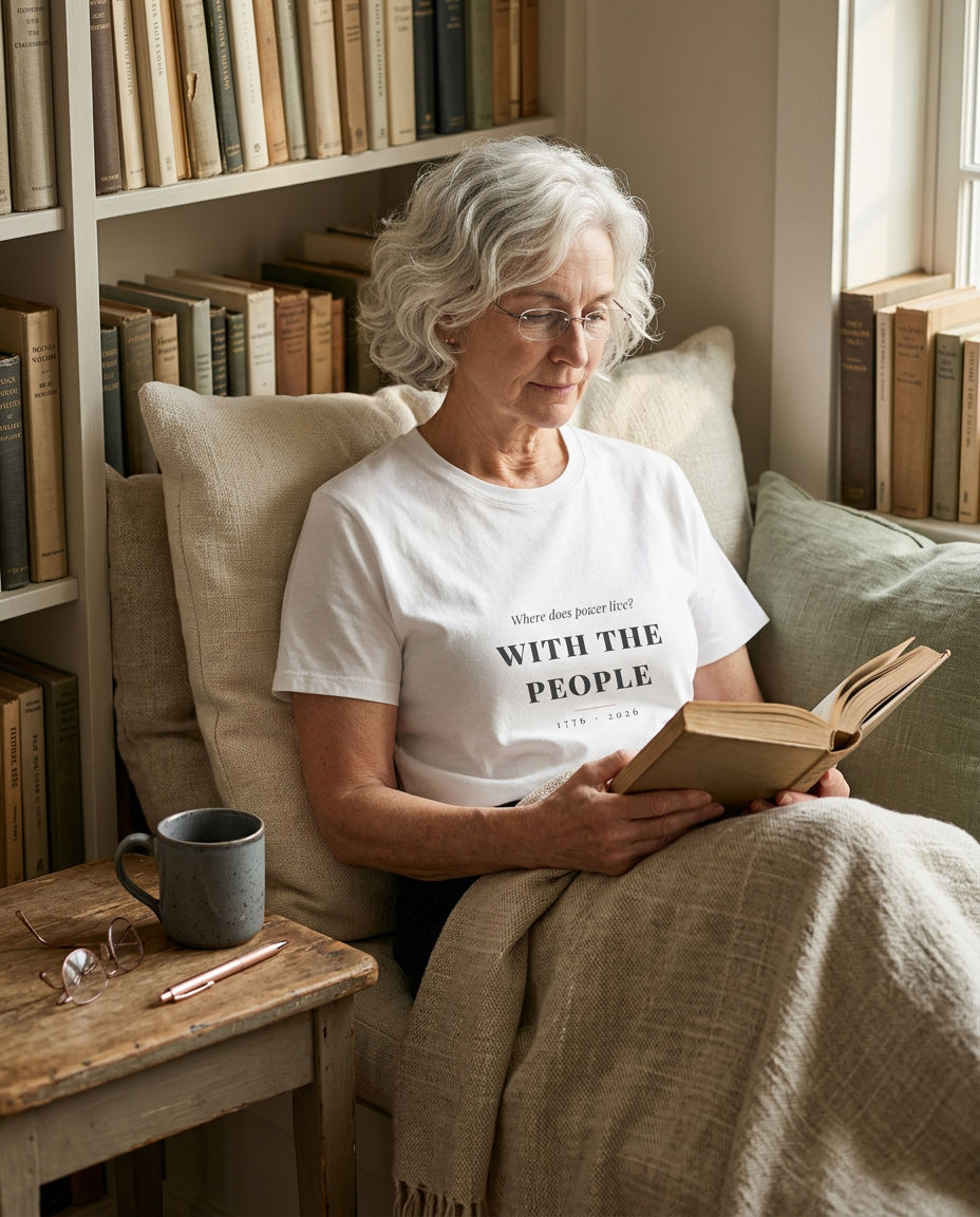 Where Power Lives — With the People Tee - on a model