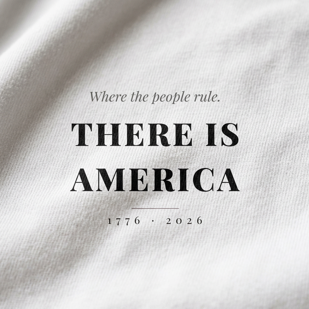 Where the People Rule — There Is America Tee - print detail