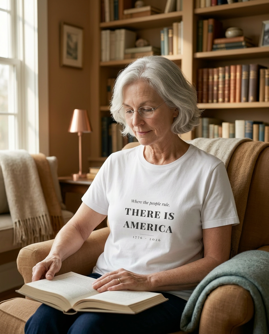 model: Where the People Rule — There Is America Tee - lifestyle