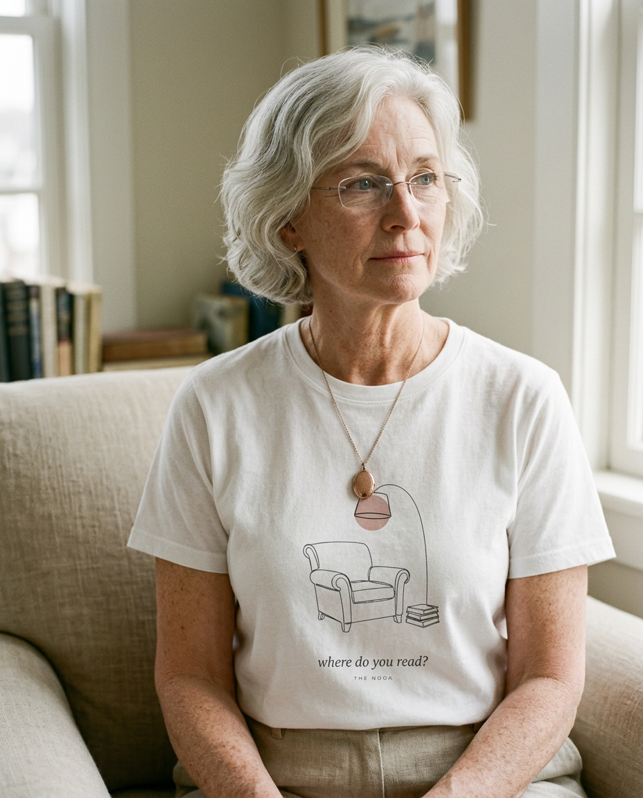 Where You Read — The Nook Tee - on a model