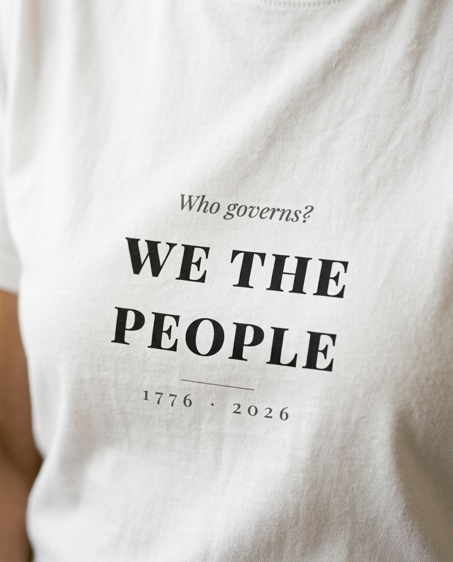 model: Who Governs — We the People Tee - detail