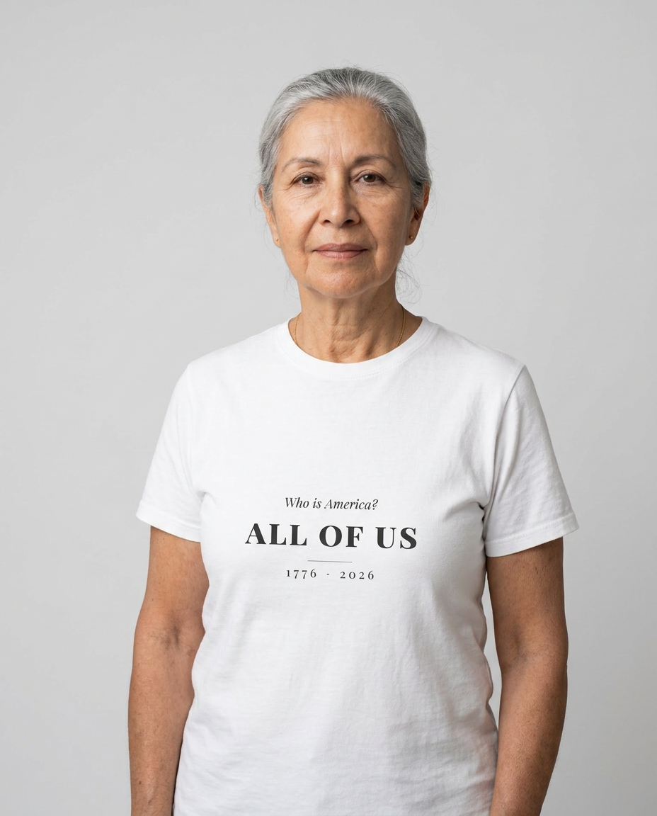 model: Who Is America — All of Us Tee - catalog-hero