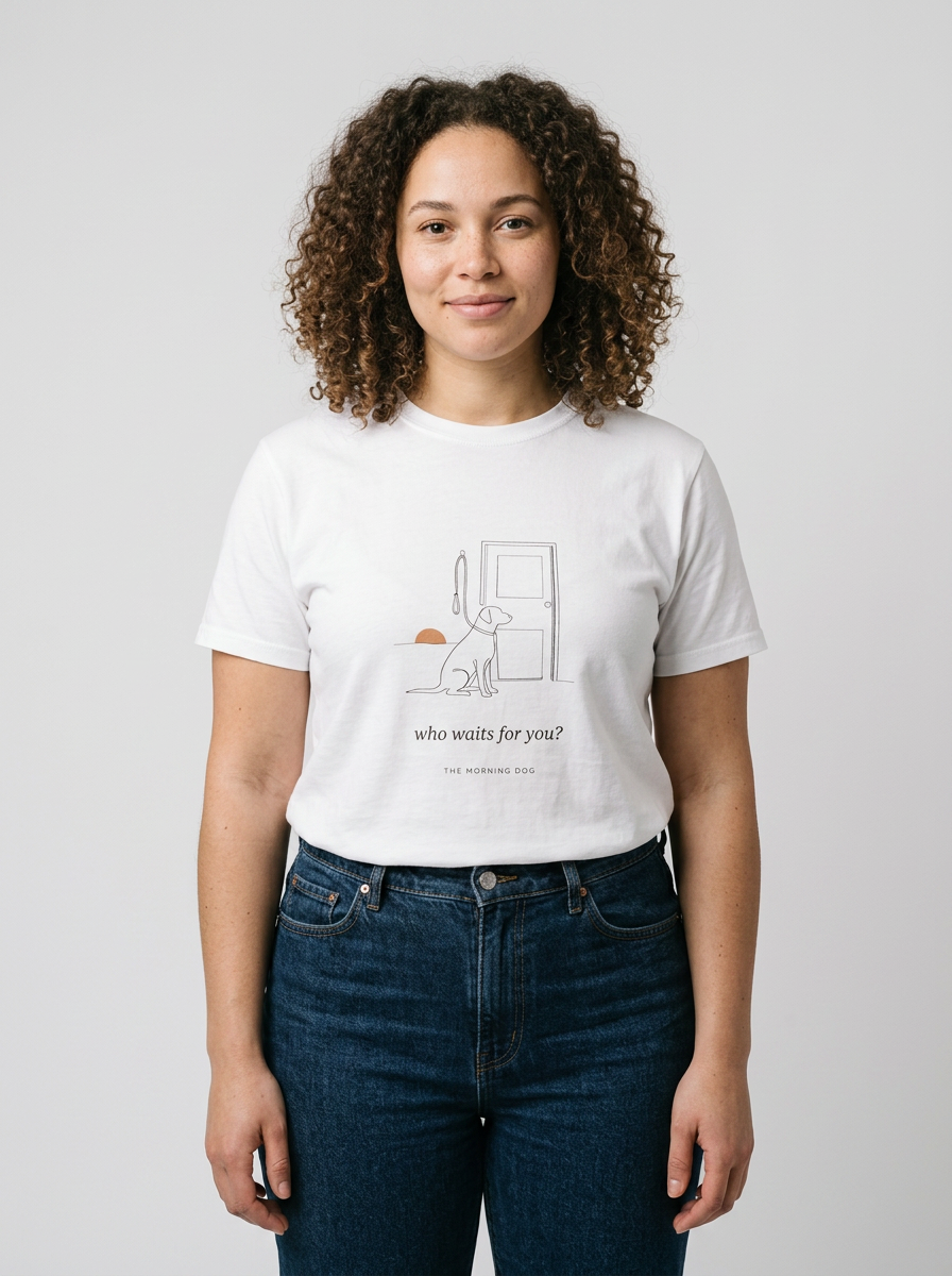 model: Who Waits for You — The Morning Dog Tee - catalog-hero