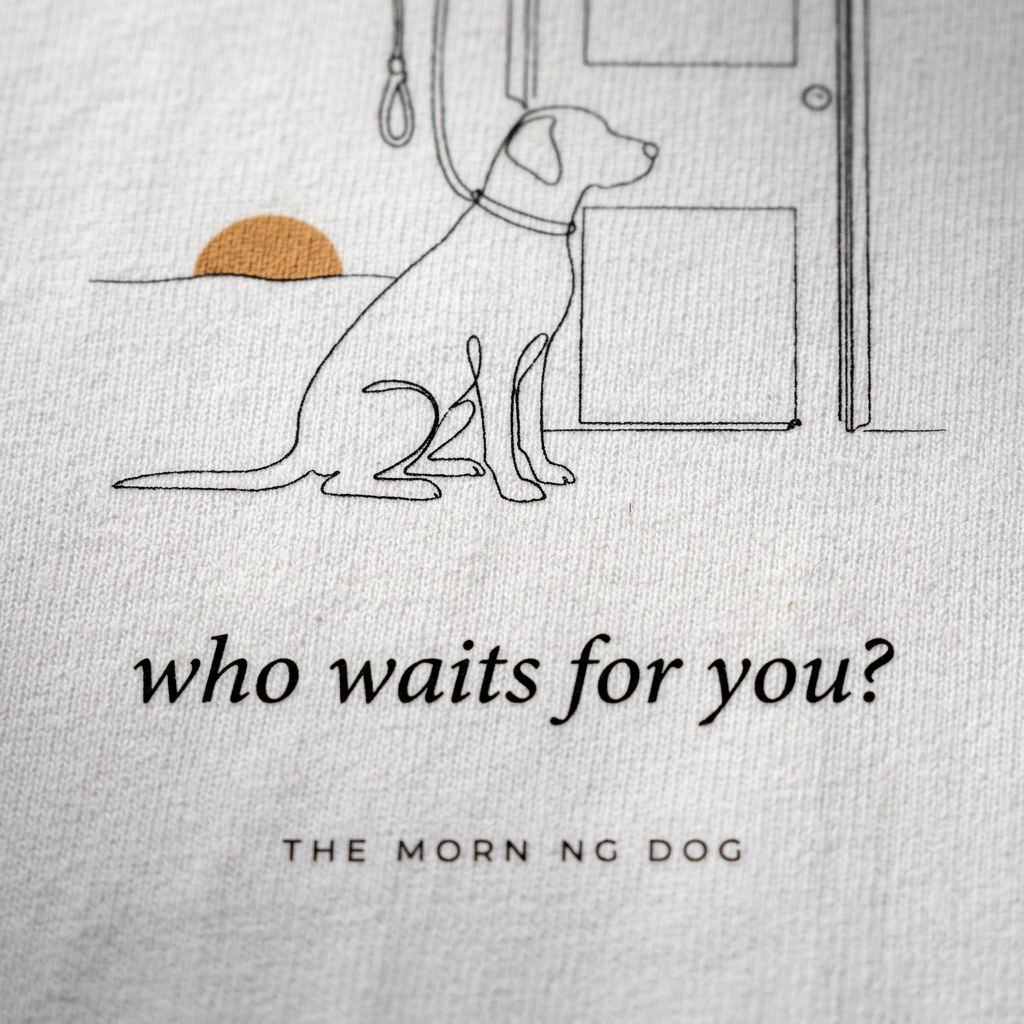 Who Waits for You — The Morning Dog Tee - detail