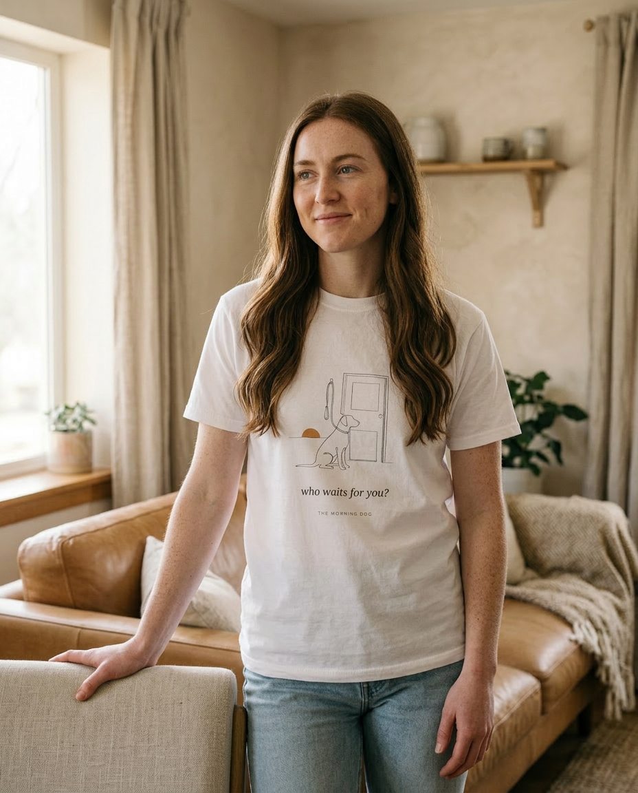 model: Who Waits for You — The Morning Dog Tee - lifestyle