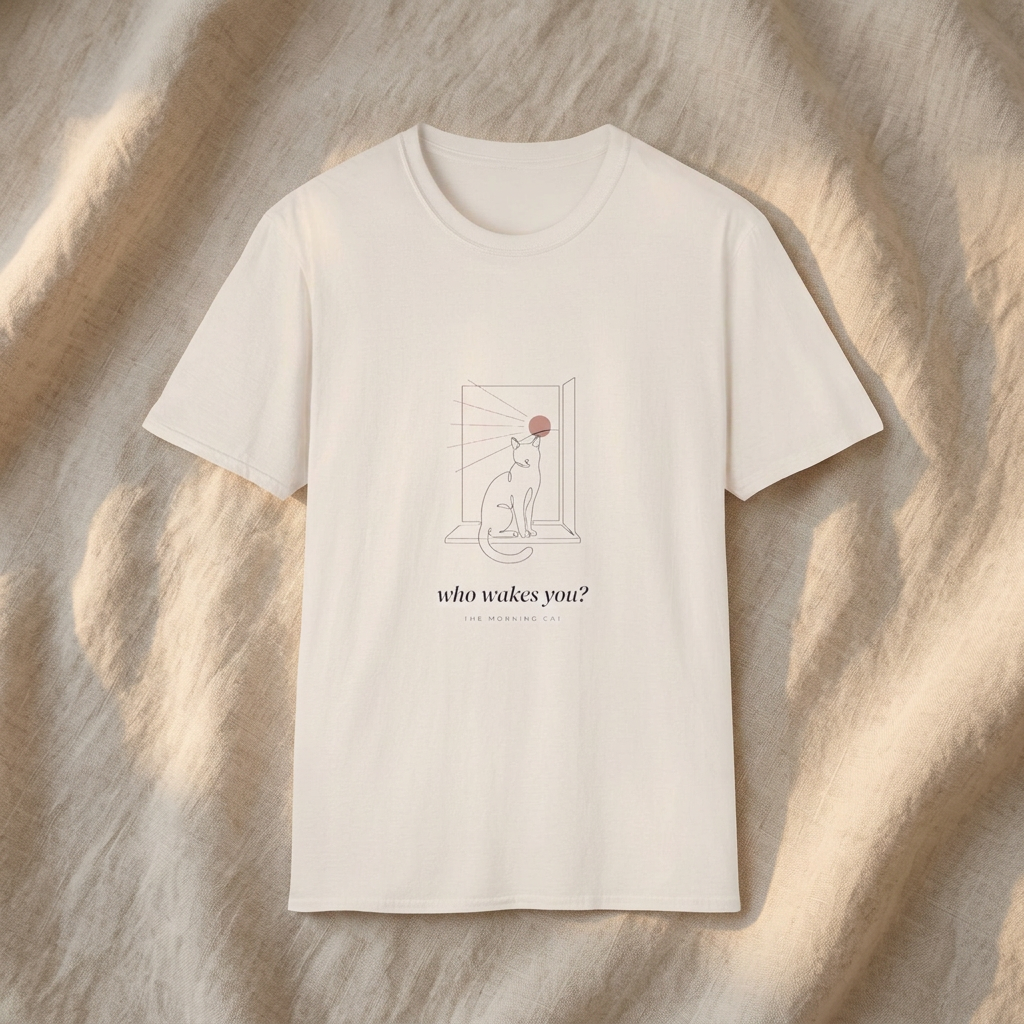 Who Wakes You — The Morning Cat Tee - styled