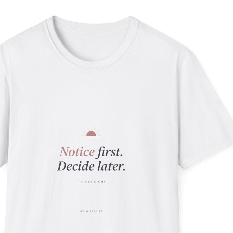 Notice First — close-up of the printed quote
