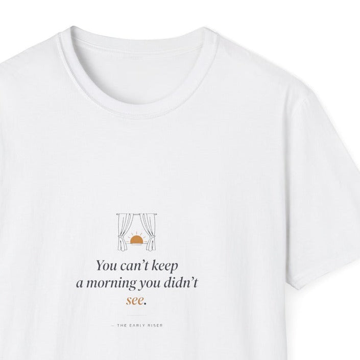 Keep the Morning — close-up of the printed quote