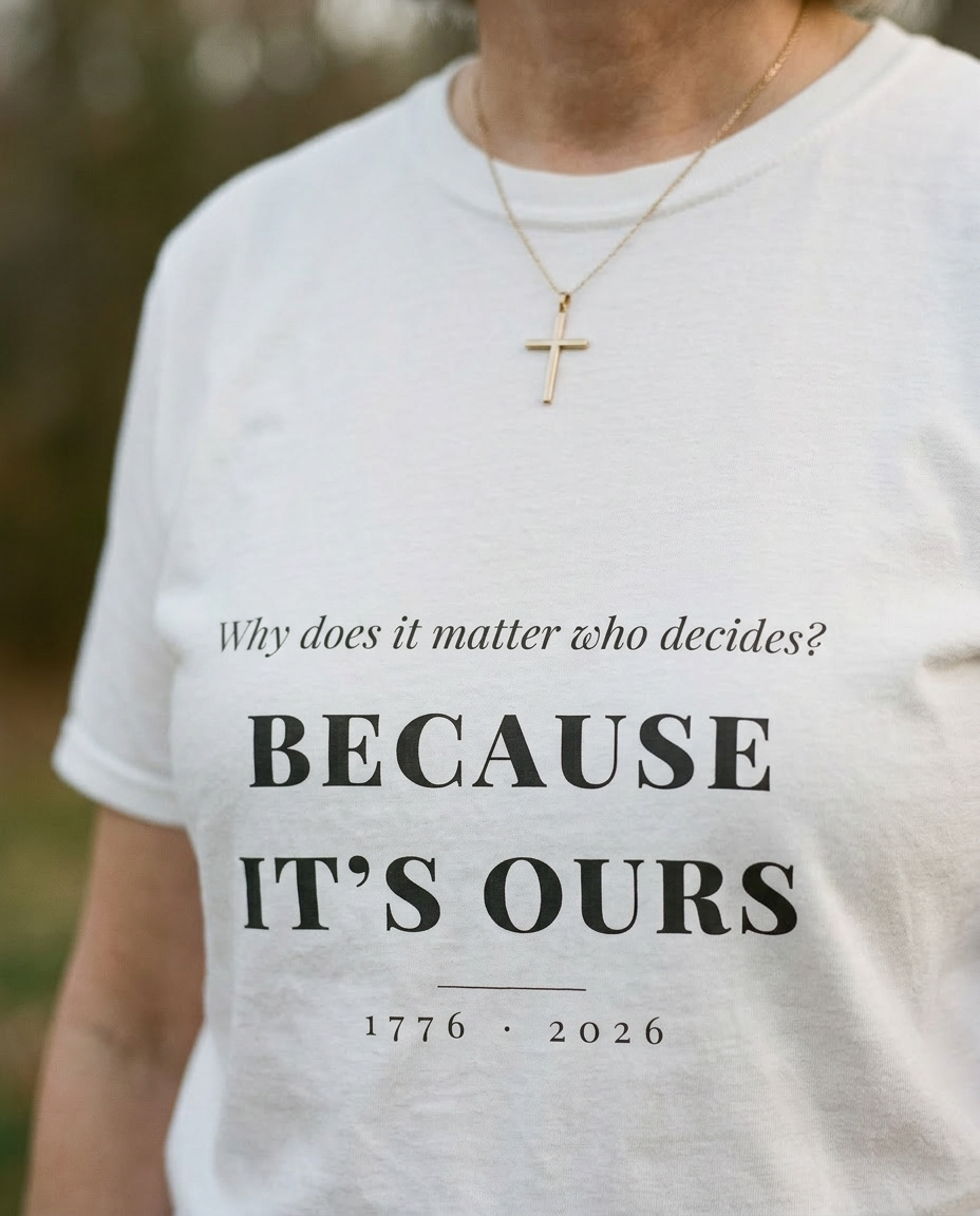 model: Why It Matters — Because It's Ours Tee - detail