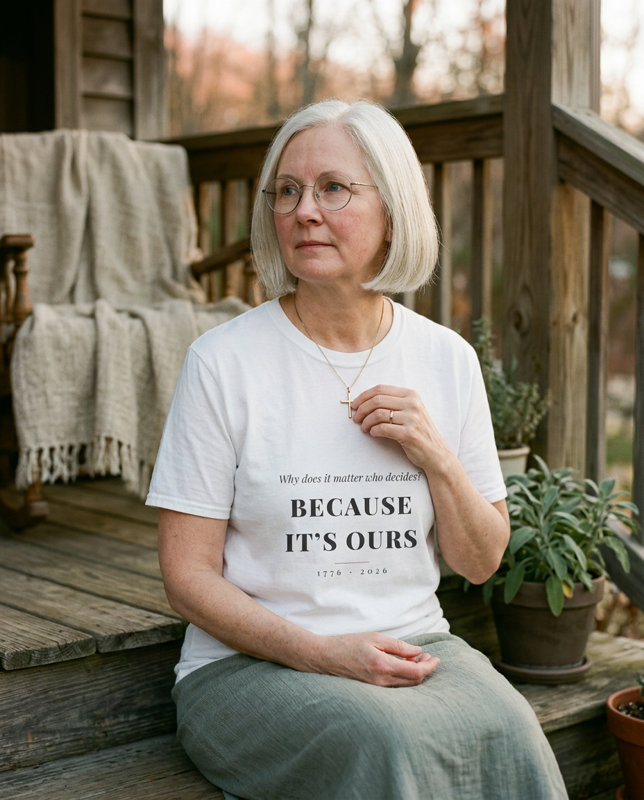 Why It Matters — Because It's Ours Tee - on a model