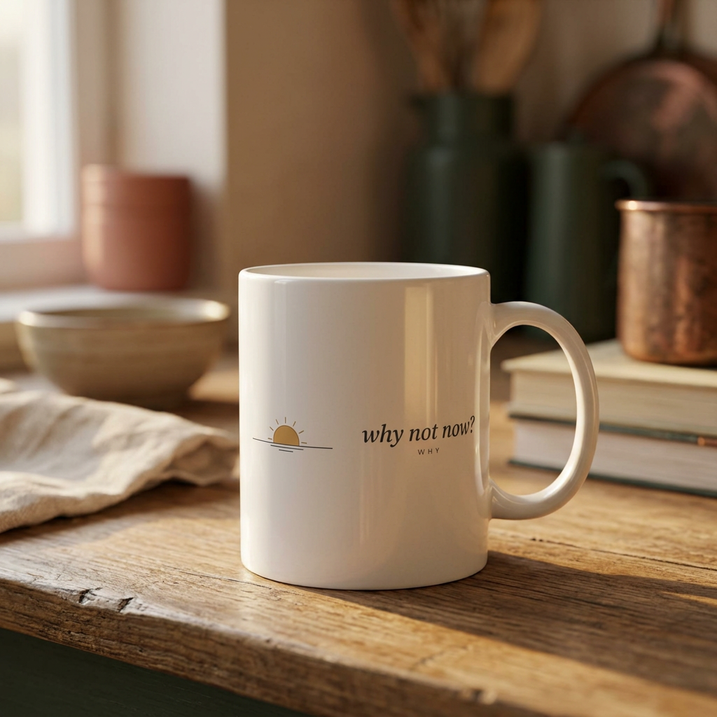 Why Not Now — The Why Mug - styled