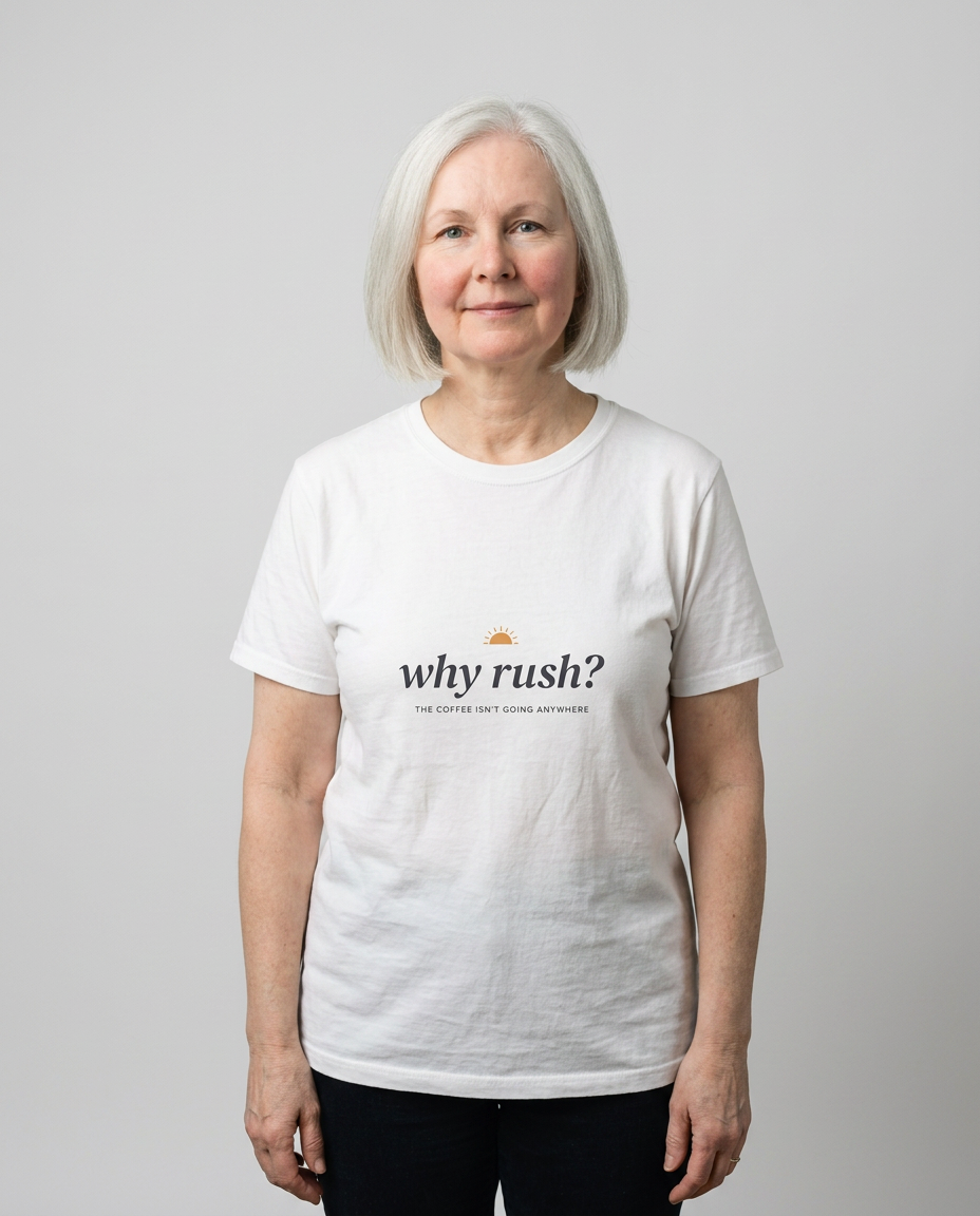 model: Why Rush — The Slow Tee - catalog-hero