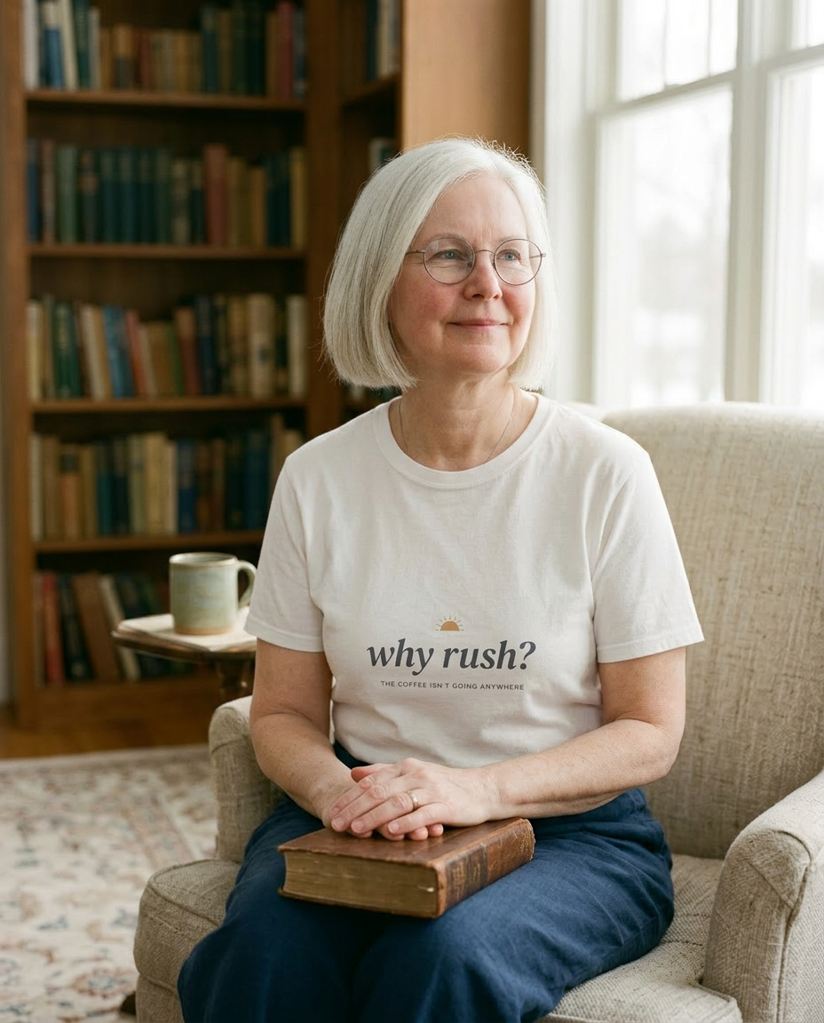model: Why Rush — The Slow Tee - lifestyle