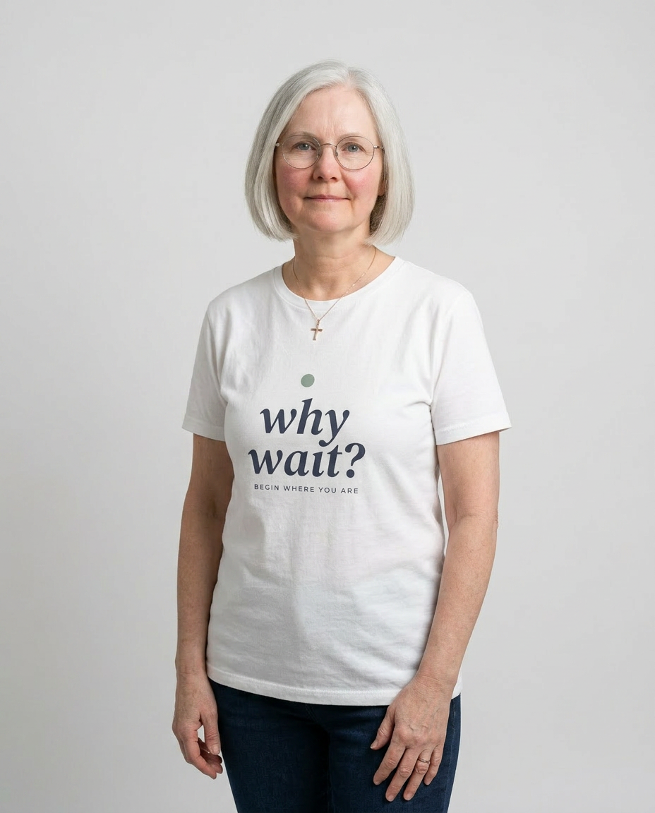model: Why Wait — The Begin Tee - catalog-hero