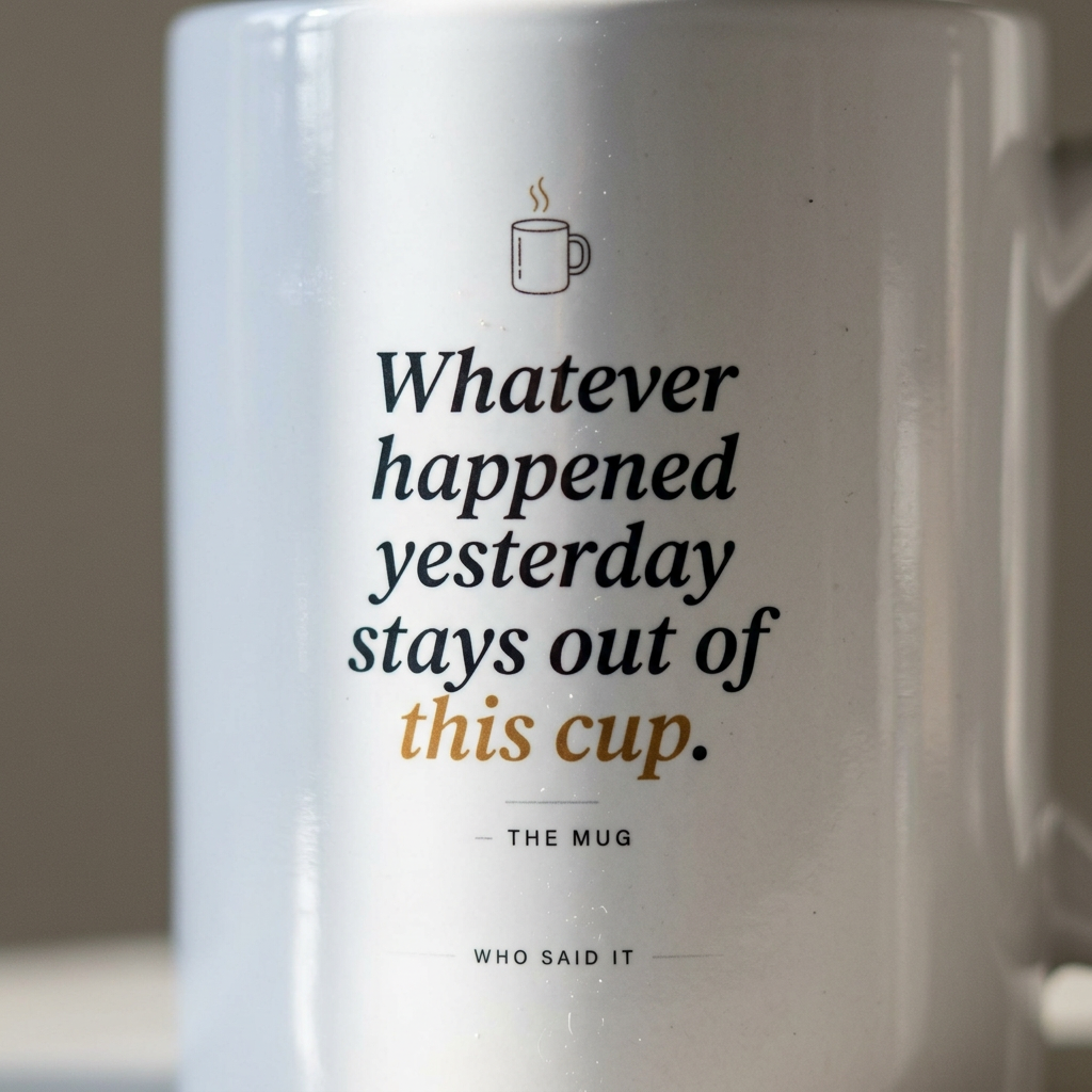 Yesterday Stays Out — The Mug Tee - detail