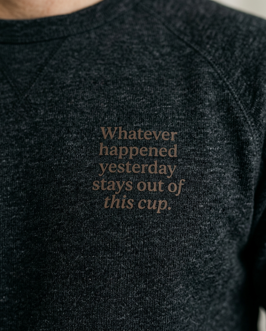 model: Yesterday Stays Out — The Mug Tee - detail